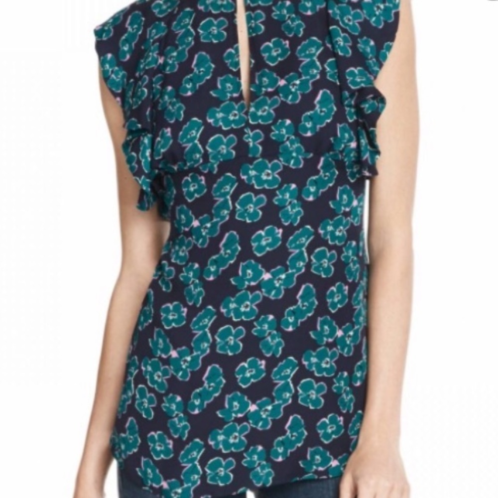 NWT Draper James Dinah Rollins Blue Shirt